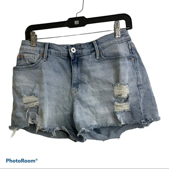 Levis Denizen from Levi’s high rise jean shorts size 29 distressed. - Picture 1 of 7